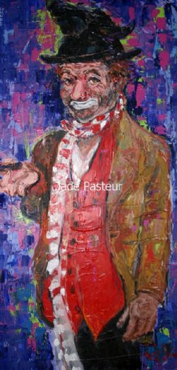 Art - Portrait, Clown, Impressionism, Oil Painting, PC 011